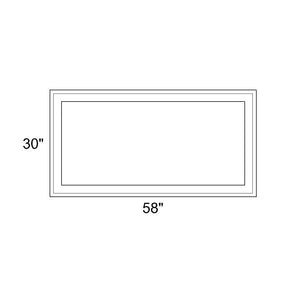 58" x 30" - Switchable Privacy Window - Fixed - White Vinyl