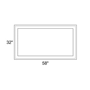 58" x 32" - Switchable Privacy Window - Fixed - White Vinyl