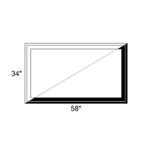 58" x 34" - Switchable Privacy Window - Fixed - Black/White Vinyl