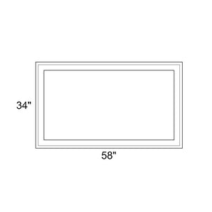 58" x 34" - Switchable Privacy Window - Fixed - White Vinyl