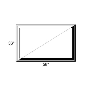 58" x 36" - Switchable Privacy Window - Fixed - Black/White Vinyl