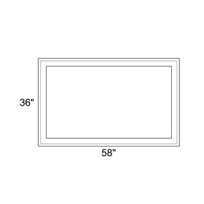 58" x 36" - Switchable Privacy Window - Fixed - White Vinyl