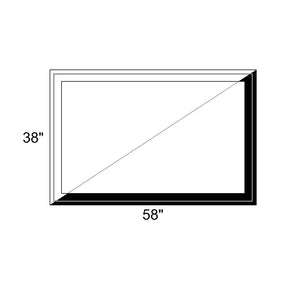 58" x 38" - Switchable Privacy Window - Fixed - Black/White Vinyl