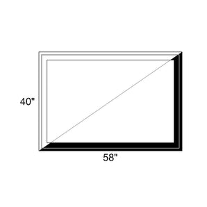 58" x 40" - Switchable Privacy Window - Fixed - Black/White Vinyl