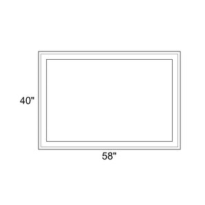 58" x 40" - Switchable Privacy Window - Fixed - White Vinyl