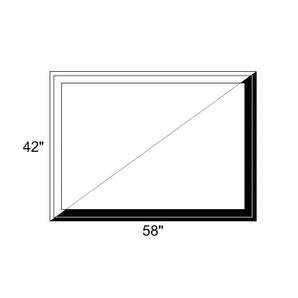 58" x 42" - Switchable Privacy Window - Fixed - Black/White Vinyl