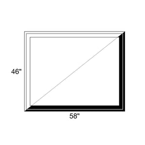 58" x 46" - Switchable Privacy Window - Fixed - Black/White Vinyl