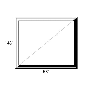 58" x 48" - Switchable Privacy Window - Fixed - Black/White Vinyl