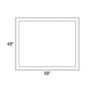 58" x 48" - Switchable Privacy Window - Fixed - White Vinyl