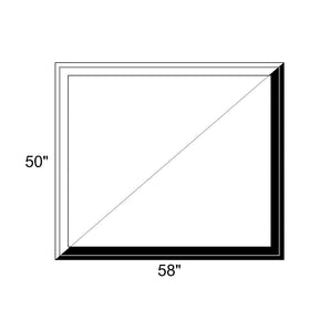 58" x 50" - Switchable Privacy Window - Fixed - Black/White Vinyl