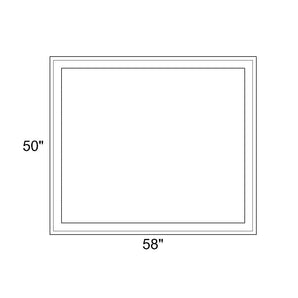 58" x 50" - Switchable Privacy Window - Fixed - White Vinyl