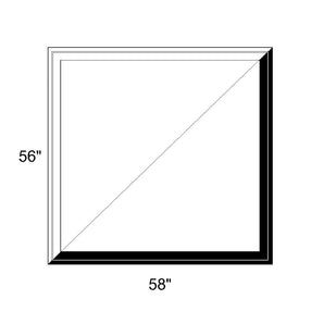 58" x 56" - Switchable Privacy Window - Fixed - Black/White Vinyl