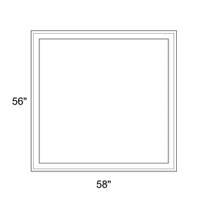 58" x 56" - Switchable Privacy Window - Fixed - White Vinyl