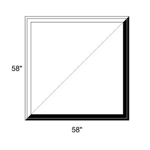 58" x 58" - Switchable Privacy Window - Fixed - Black/White Vinyl