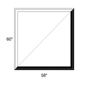 58" x 60" - Switchable Privacy Window - Fixed - Black/White Vinyl