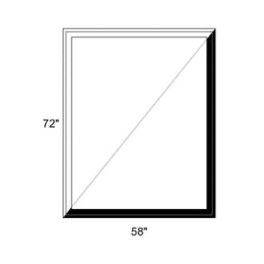 58" x 72" - Switchable Privacy Window - Fixed - Black/White Vinyl