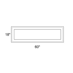 60" x 18" - Switchable Privacy Window - Fixed - White Vinyl