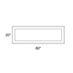60" x 20" - Switchable Privacy Window - Fixed - White Vinyl