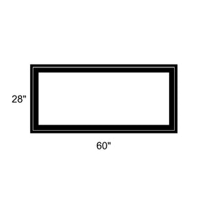 60" x 28" - Switchable Privacy Window - Fixed - Black Vinyl