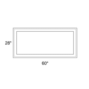 60" x 28" - Switchable Privacy Window - Fixed - White Vinyl
