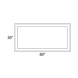 60" x 30" - Switchable Privacy Window - Fixed - White Vinyl