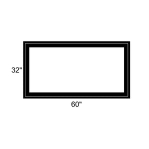 60" x 32" - Switchable Privacy Window - Fixed - Black Vinyl