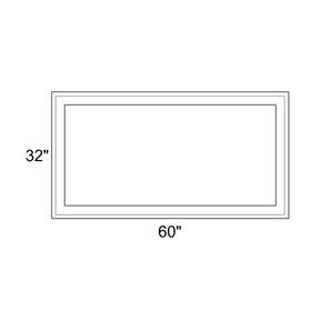60" x 32" - Switchable Privacy Window - Fixed - White Vinyl
