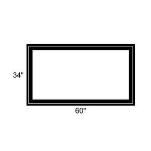 60" x 34" - Switchable Privacy Window - Fixed - Black Vinyl