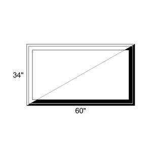 60" x 34" - Switchable Privacy Window - Fixed - Black/White Vinyl