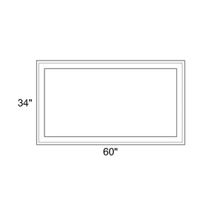 60" x 34" - Switchable Privacy Window - Fixed - White Vinyl