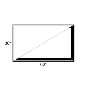 60" x 36" - Switchable Privacy Window - Fixed - Black/White Vinyl