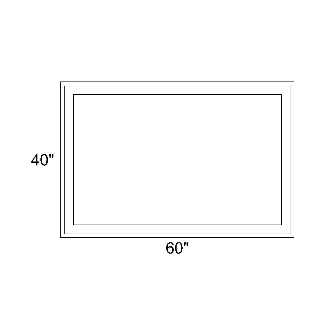 60 x 40 - Fixed Switchable LC Privacy Glass Window - White Vinyl ...