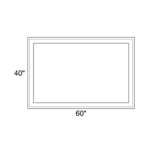 60" x 40" - Switchable Privacy Window - Fixed - White Vinyl