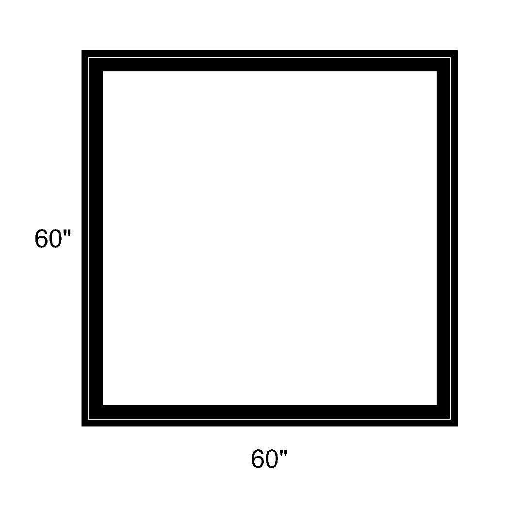 6060 Window 60 x 60 - Fixed Switchable LC Privacy Glass Window - Black Vinyl ...