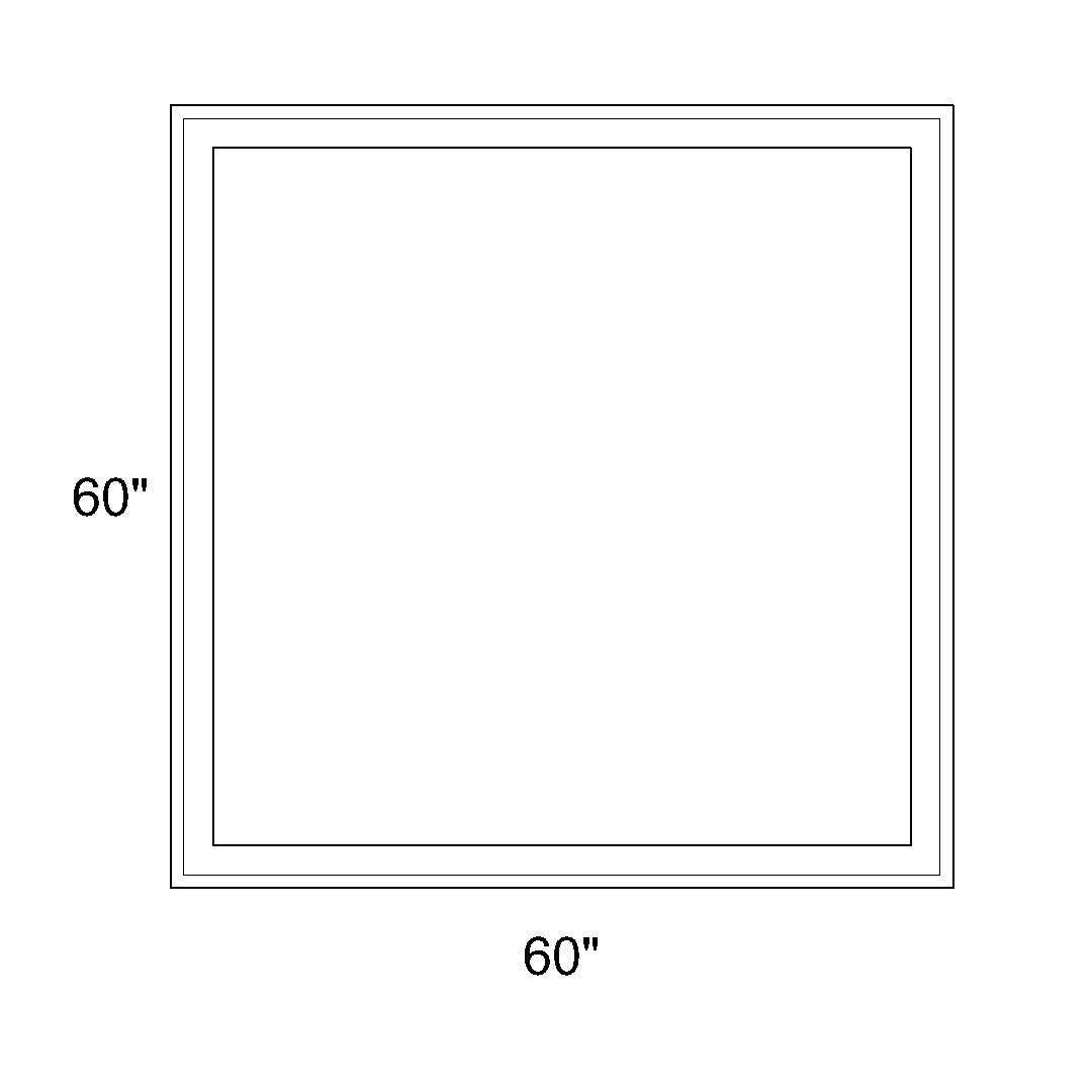 6076 Window 60 x 60 - Fixed Switchable LC Privacy Glass Window - White Vinyl ...