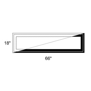 66" x 18" - Switchable Privacy Window - Fixed - Black/White Vinyl