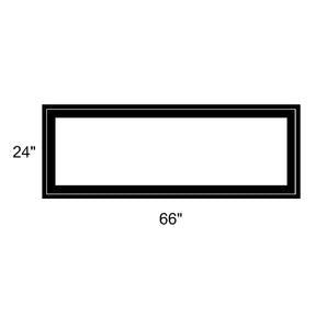 66" x 24" - Switchable Privacy Window - Fixed - Black Vinyl