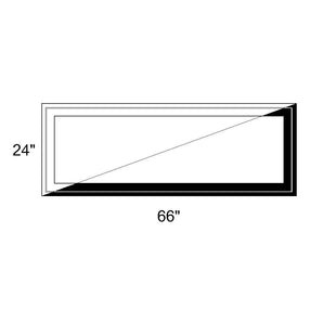 66" x 24" - Switchable Privacy Window - Fixed - Black/White Vinyl