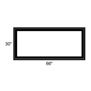 66" x 30" - Switchable Privacy Window - Fixed - Black Vinyl