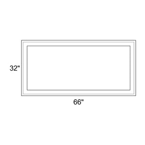 66" x 32" - Switchable Privacy Window - Fixed - White Vinyl