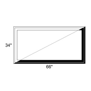 66" x 34" - Switchable Privacy Window - Fixed - Black/White Vinyl