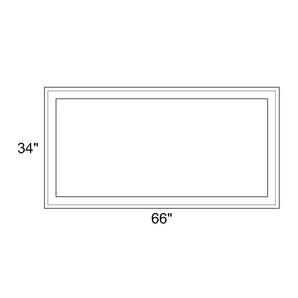 66" x 34" - Switchable Privacy Window - Fixed - White Vinyl