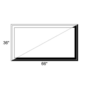 66" x 36" - Switchable Privacy Window - Fixed - Black/White Vinyl