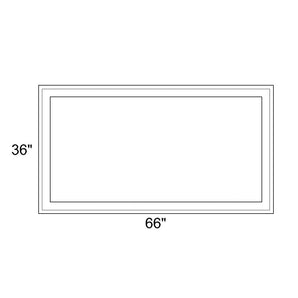 66" x 36" - Switchable Privacy Window - Fixed - White Vinyl