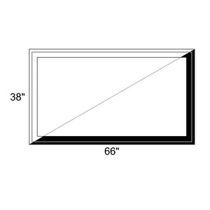 66" x 38" - Switchable Privacy Window - Fixed - Black/White Vinyl