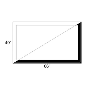 66" x 40" - Switchable Privacy Window - Fixed - Black/White Vinyl