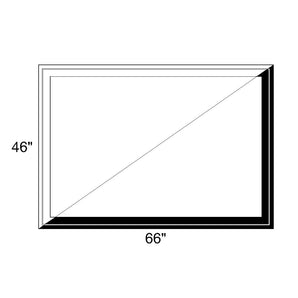 66" x 46" - Switchable Privacy Window - Fixed - Black/White Vinyl