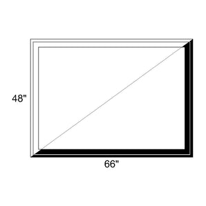 66" x 48" - Switchable Privacy Window - Fixed - Black/White Vinyl