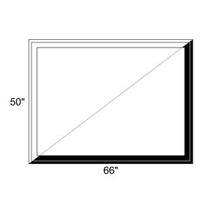 66" x 50" - Switchable Privacy Window - Fixed - Black/White Vinyl