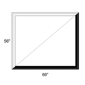 66" x 56" - Switchable Privacy Window - Fixed - Black/White Vinyl